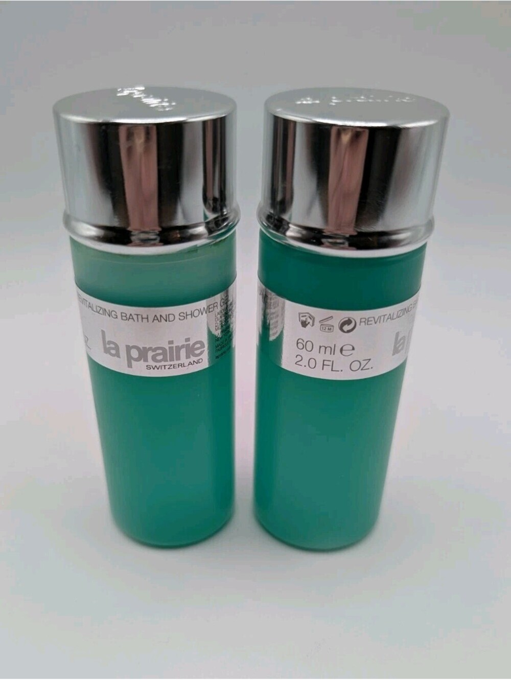 LA PRAIRIE REVITALIZING BATH AND SHOWER GEL 2 OZ - NWOB Lot Of 2